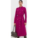 Dámske Áčkové šaty PINKO fialovej farby z polyesteru vo veľkosti M s dĺžkou: Pod kolená v zľave 