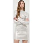 Dámske Mini šaty PINKO striebornej farby z polyamidu vo veľkosti XS metalické 