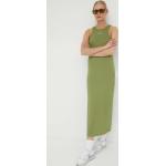 Dámske Obtiahnuté šaty zelenej farby z polyesteru s dĺžkou: Pod kolená 