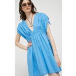 Dámske Mini šaty Roxy Roxy modrej farby z bavlny vo veľkosti XS 