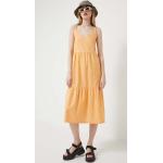 Dámske Letné šaty Roxy Roxy oranžovej farby z bavlny vo veľkosti XS s dĺžkou: Pod kolená 