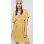 Dámske Mini šaty Roxy Roxy žltej farby z viskózy 