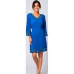 Dámske Čipkované šaty Alba Moda modrej farby z viskózy vo veľkosti XL 