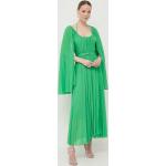 Dámske Dlhé šaty zelenej farby z viskózy vo veľkosti M s dĺžkou: Maxi 