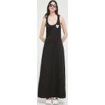 Dámske Designer Dlhé šaty Moschino Love Moschino čiernej farby z bavlny vo veľkosti M s dĺžkou: Maxi udržateľná móda 