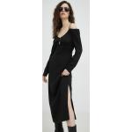 Dámske Midi šaty Samsøe & Samsøe čiernej farby z viskózy technológia Tencel vo veľkosti XS s dĺžkou: Pod kolená udržateľná móda 