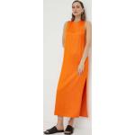Dámske Dlhé šaty Samsøe & Samsøe oranžovej farby z viskózy vo veľkosti XS s dĺžkou: Maxi 