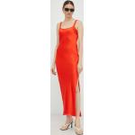 Dámske Dlhé šaty Samsøe & Samsøe oranžovej farby z polyesteru vo veľkosti XS s dĺžkou: Maxi udržateľná móda 