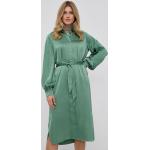 Dámske Midi šaty Samsøe & Samsøe zelenej farby z polyesteru vo veľkosti XS s dĺžkou: Pod kolená udržateľná móda 