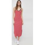 Dámske Midi šaty Tommy Hilfiger červenej farby vo veľkosti XS s dĺžkou: Pod kolená 