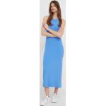 Dámske Dlhé šaty Tommy Hilfiger modrej farby vo veľkosti XXL s dĺžkou: Maxi v zľave 