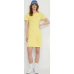 Dámske Mini šaty Tommy Hilfiger žltej farby z bavlny vo veľkosti XXL v zľave 