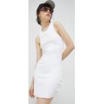 Dámske Mini šaty Tommy Hilfiger TOMMY JEANS bielej farby z bavlny v zľave 