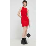 Dámske Mini šaty Tommy Hilfiger TOMMY JEANS červenej farby vo veľkosti XS 