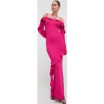 Dámske Dlhé šaty Versace Jeans ružovej farby z viskózy vo veľkosti XS s dĺžkou: Maxi 