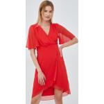 Dámske Mini šaty Vila červenej farby z polyesteru udržateľná móda 