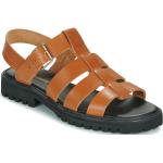 Dámske Kožené sandále SCHMOOVE hnedej farby vo veľkosti 41 na leto 
