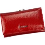 Dámske Kožené peňaženky Lorenti červenej farby v elegantnom štýle 