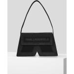 Dámske Designer Shopper kabelky Karl Lagerfeld čiernej farby z hovädzej kože 