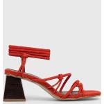 Dámske Spoločenské sandále Alohas červenej farby v elegantnom štýle zo syntetiky vo veľkosti 41 v zľave na leto 