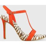 Dámske Spoločenské sandále Guess oranžovej farby v elegantnom štýle zo syntetiky vo veľkosti 41 na leto 