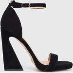 Dámske Spoločenské sandále Guess čiernej farby v elegantnom štýle zo syntetiky vo veľkosti 41 v zľave na leto 
