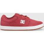 Pánska Skate obuv DC Shoes červenej farby v športovom štýle zo semišu vo veľkosti 43 