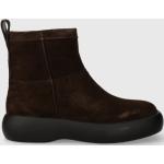Semišové topánky Vagabond Shoemakers JANICK dámske, hnedá farba, na plochom podpätku, zateplené, 5695.040.31