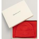 Dievčenské Detské čiapky Gant červenej farby z tričkoviny 
