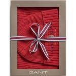 Pánske Beanie Gant červenej farby v športovom štýle z tričkoviny 
