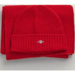 Dámske Beanie Gant Shield červenej farby v športovom štýle 