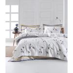 Prehozy na posteľ sivej farby z bavlny v zľave 