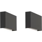 Nástenné svietidlá Qazqa čiernej farby v minimalistickom štýle z kovu stmievateľné 2 ks balenie v zľave kompatibilné s G9 