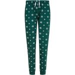 Dámske Dlhé pyžamové nohavice tmavo zelenej farby z bavlny vo veľkosti XXL 