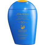 Dámske Telové krémy Shiseido objem 150 ml na tvár poškodenie od slnka s prísadou mlieko SPF 50 vyrobené v Japonsku Profesionálne 