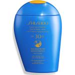 Telové mlieka Shiseido objem 150 ml na tvár škvrny s prísadou mlieko SPF 30 vyrobené v Japonsku Profesionálne 