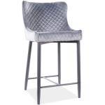 Barové stoličky Signal sivej farby z kovu 