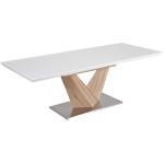Jedálenské stoly Signal oceľovo šedej farby z dubového dreva rozkladacie 8 ks balenie 