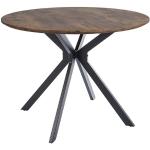 Jedálenské stoly Signal čiernej farby v elegantnom štýle z orechového dreva okrúhle s motívom Priatelia 