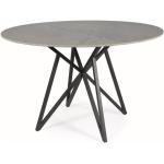 Jedálenské stoly Signal sivej farby v elegantnom štýle z mramoru okrúhle 