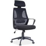 Kancelárske stoličky Signal čiernej farby z plastu s nastaviteľnou výškou 