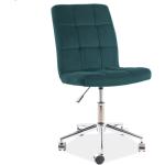 Kancelárske stoličky Signal tmavo šedej farby zo zamatu s nastaviteľnou výškou 