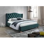 Dvojlôžkové postele Signal sivej farby v elegantnom štýle zo zamatu 