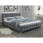 Dvojlôžkové postele Signal sivej farby v modernom štýle s prešívaným vzorom z dreva 