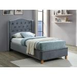 Jednolôžkové postele Signal sivej farby v elegantnom štýle zo zamatu 