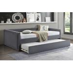 Jednolôžkové postele Signal sivej farby v elegantnom štýle zo zamatu 