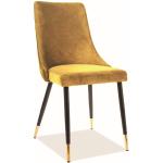Jedálenské stoličky Signal zlatej farby v modernom štýle z kovu 