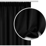 Závesy čiernej farby z polyesteru vhodné do práčky v zľave 