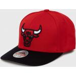Šiltovka s prímesou vlny Mitchell&Ness Chicago Bulls červená farba, s nášivkou