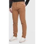 Pánske Slim Fit nohavice Sisley hnedej farby z bavlny vo veľkosti XL v zľave 